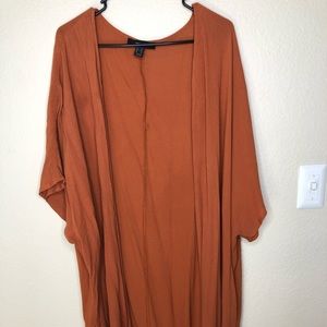 Burnt Orange Sleeveless Cardigan